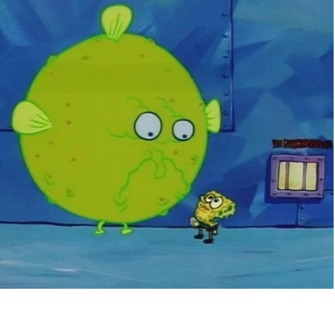 Spongebob pufferfish Blank Meme Template