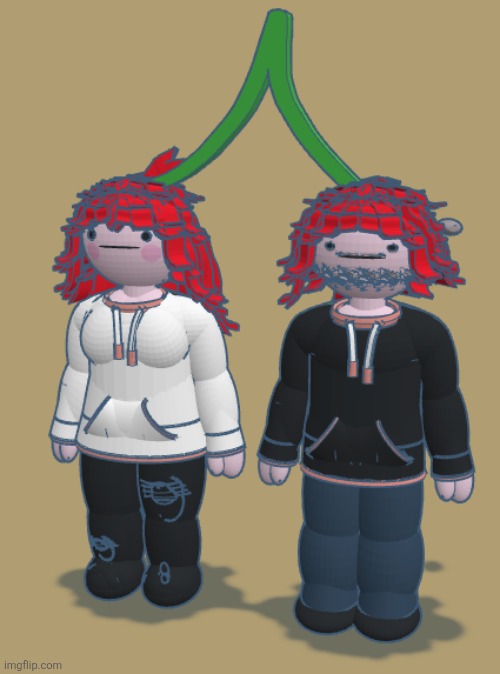 I'm dropping this twin cherry twin concept. I wanna show you the unfinished models | made w/ Imgflip meme maker
