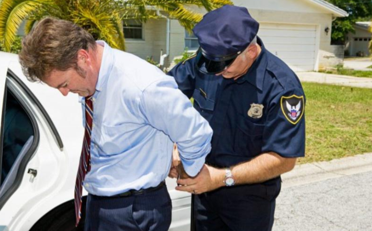 Man getting arrested. Blank Meme Template