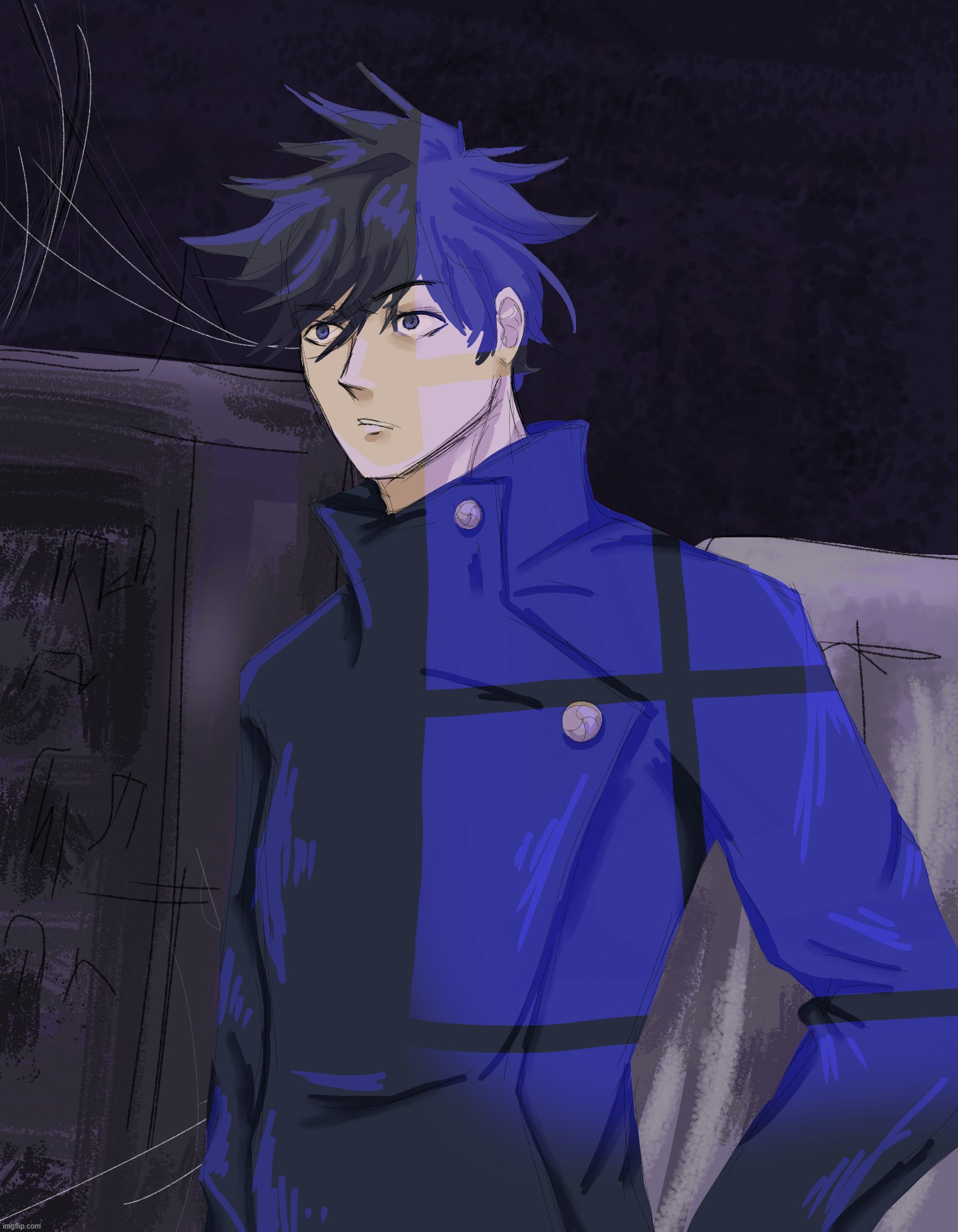 so i finally drew a background instead of scribbling and just blurring it out | made w/ Imgflip meme maker