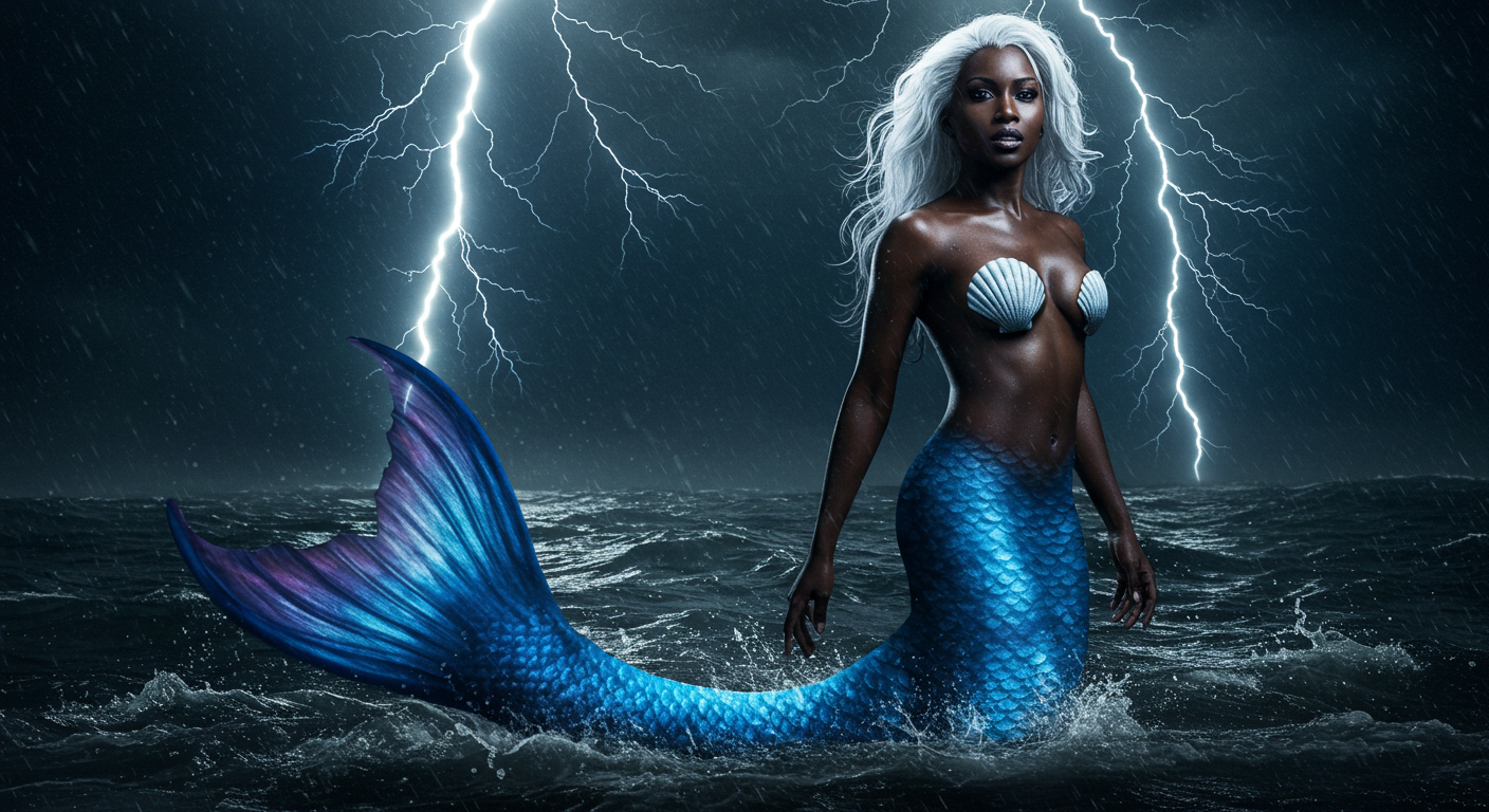 storm mermaid Blank Meme Template