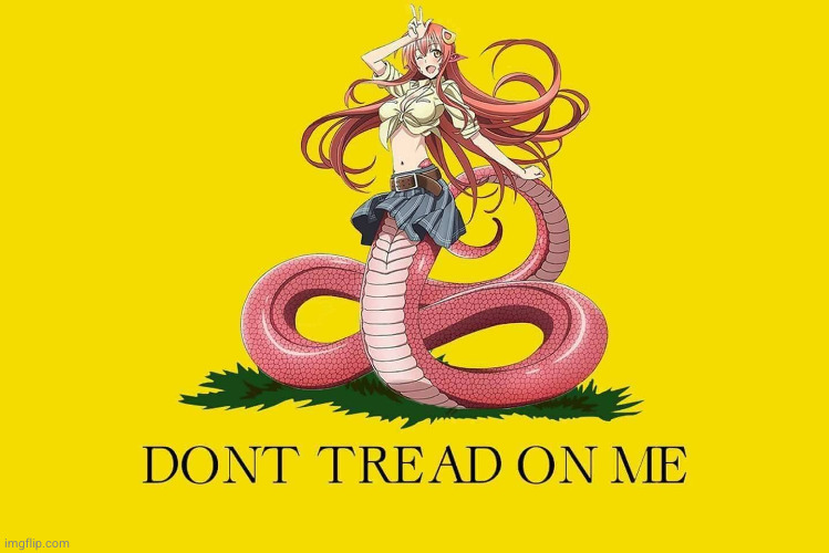 no step on snek | image tagged in don't tread on miia | made w/ Imgflip meme maker