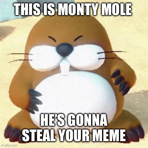 THIS IS MONTY MOLE HE’S GONNA STEAL YOUR MEME | made w/ Imgflip meme maker
