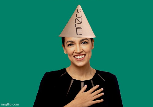 AOC Dunce Cap Blank Meme Template