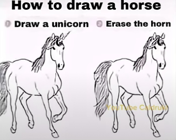 How to draw a horse Blank Meme Template
