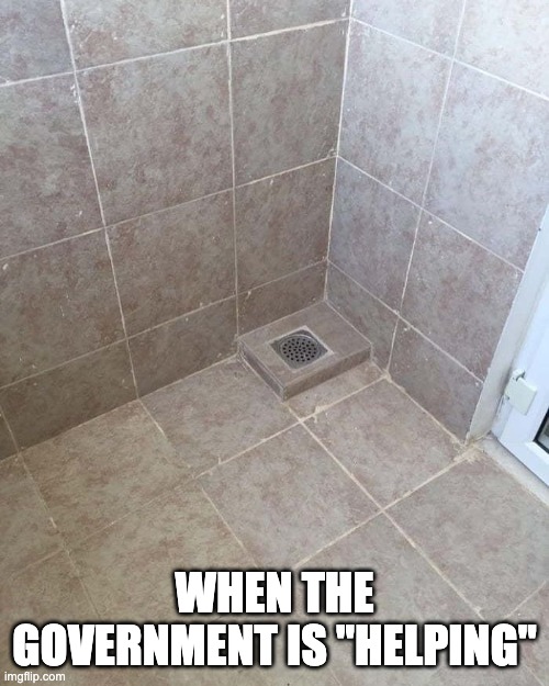 Building back better | WHEN THE GOVERNMENT IS "HELPING" | image tagged in government | made w/ Imgflip meme maker