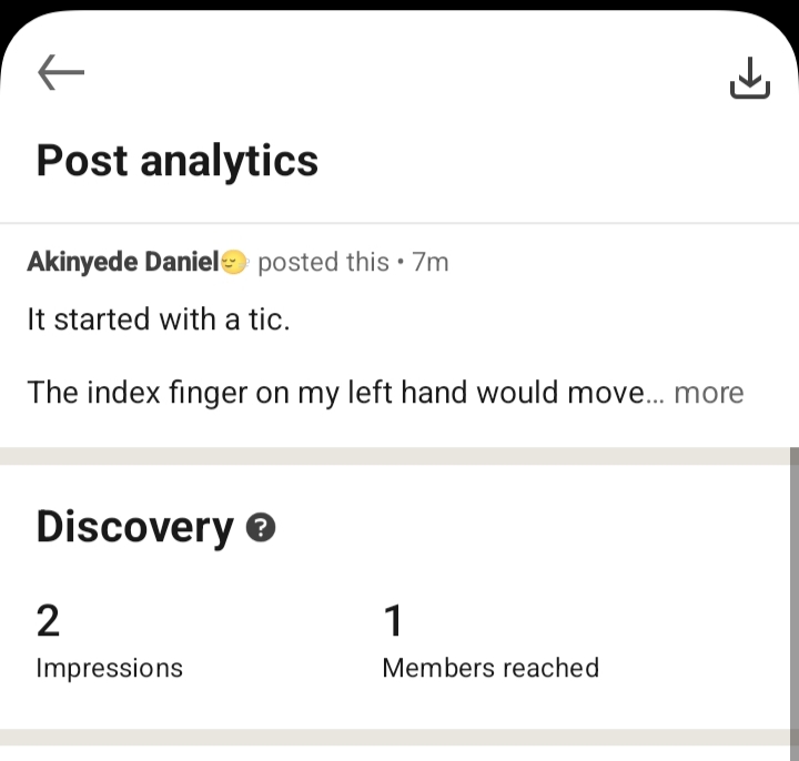 Linkedin impressions screenshot Blank Meme Template
