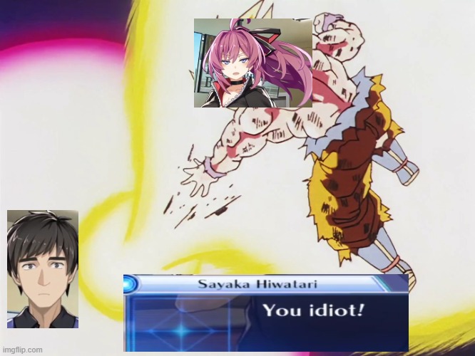 Random Dragon Ball/Death end re;Quest edit | image tagged in goku black | made w/ Imgflip meme maker