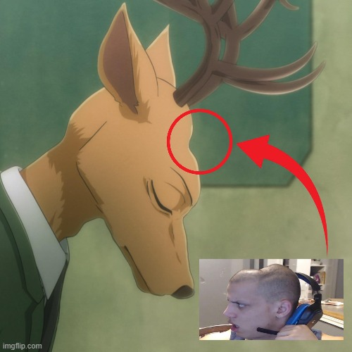. | image tagged in beastars,anime,louis,deer,nokotan,why are you reading the tags | made w/ Imgflip meme maker