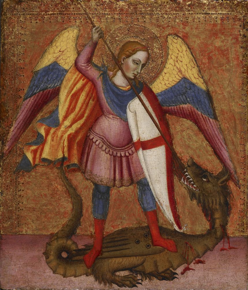 Saint Michael and the dragon Blank Meme Template