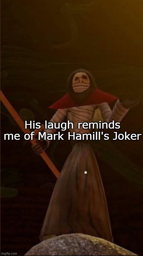 His laughter as he disappears before his maze section in story mode | His laugh reminds me of Mark Hamill's Joker | image tagged in zardy's maze,zardy's cave | made w/ Imgflip meme maker