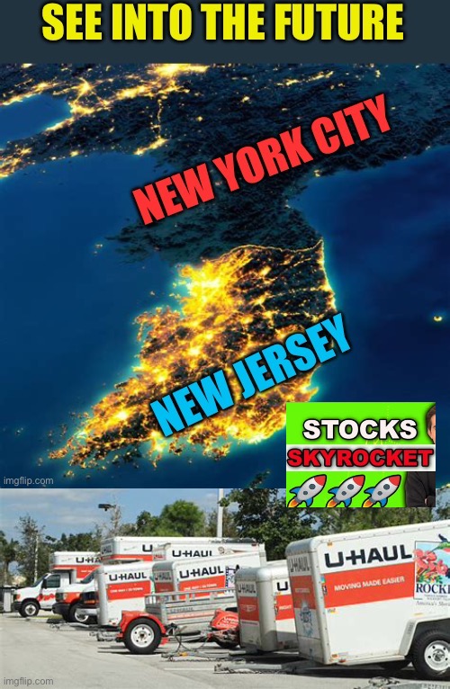 NYC horoscope: It’s in your best interest to move. | image tagged in future new york city,democrats,democratic socialism,destruction,exodus | made w/ Imgflip meme maker
