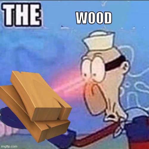 Gen Z Humor Be Like | WOOD | image tagged in barnacle boy sulfur vision | made w/ Imgflip meme maker