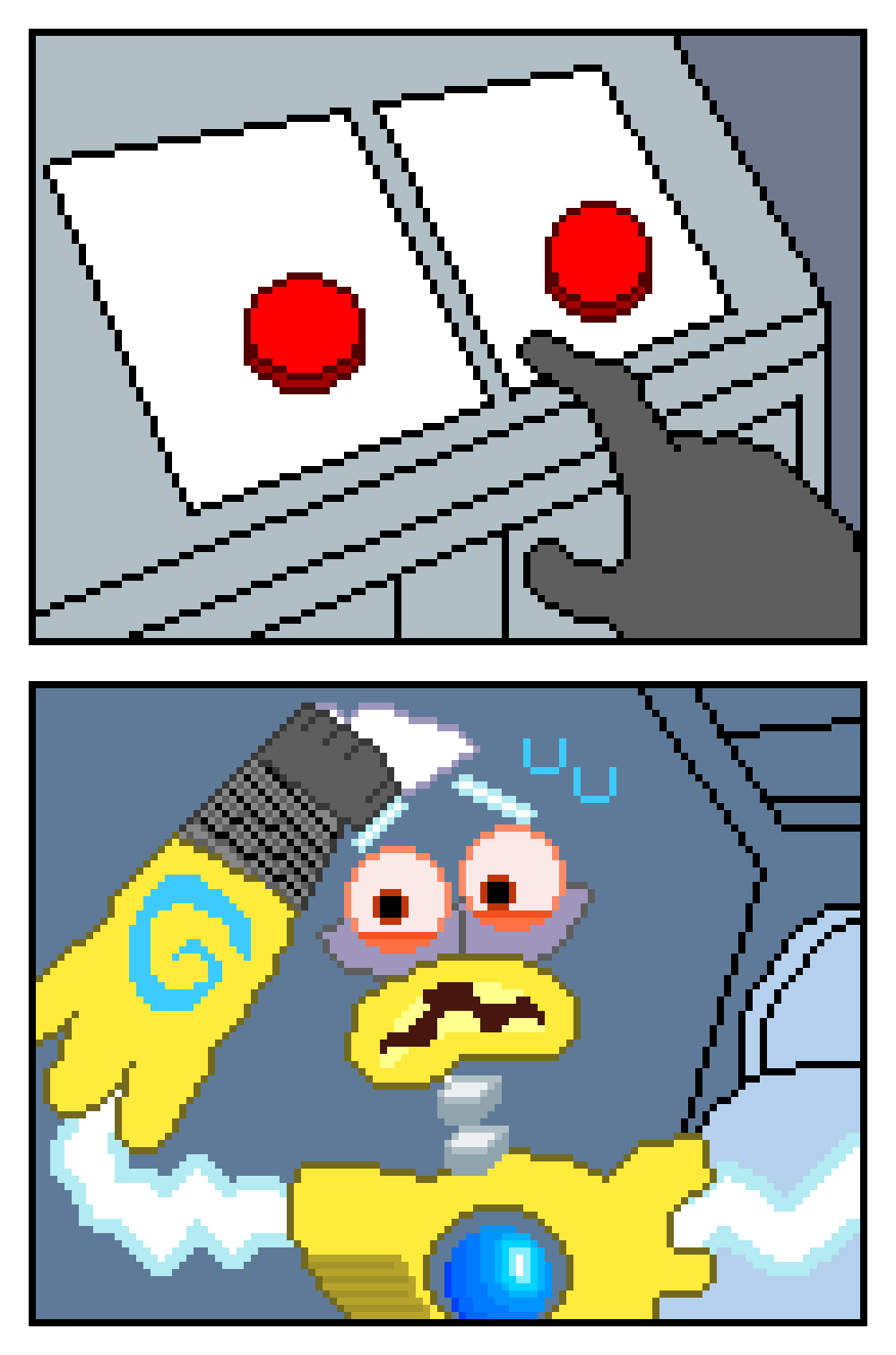 Two buttons Wubboc Edition Blank Meme Template