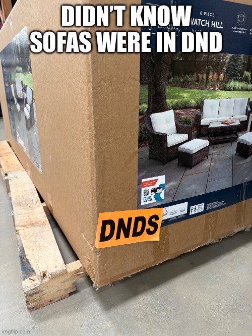 Oh? | DIDN’T KNOW SOFAS WERE IN DND | image tagged in you had one job,funny,dnd | made w/ Imgflip meme maker