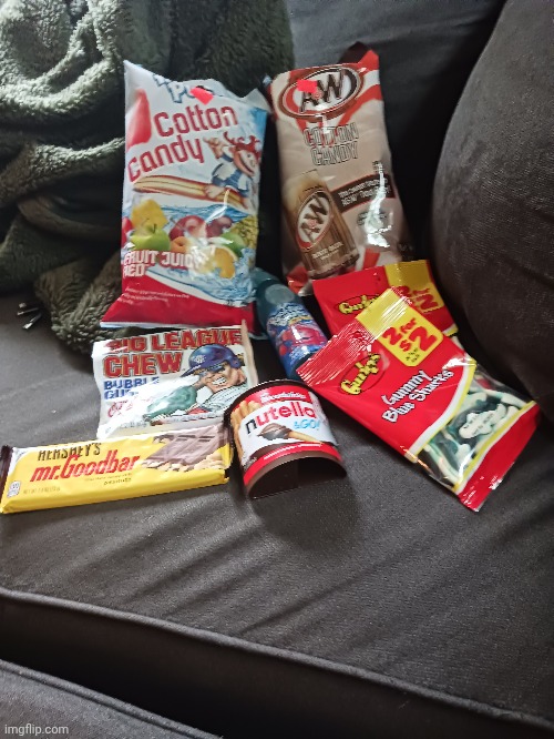 Today's haul. (I got a frazil energy slushie for free frazil friday but I drank it all) | made w/ Imgflip meme maker