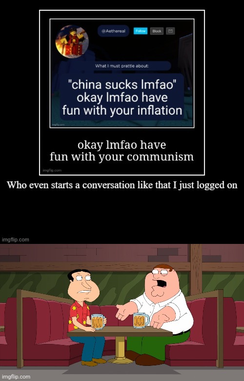 image tagged in who starts a conversation like that | made w/ Imgflip meme maker