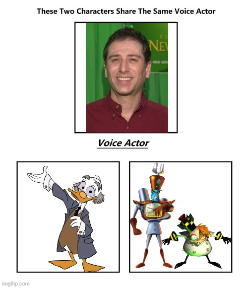 Corey Burton | image tagged in same voice actor,corey burton,ducktales,crash bandicoot,disney | made w/ Imgflip meme maker