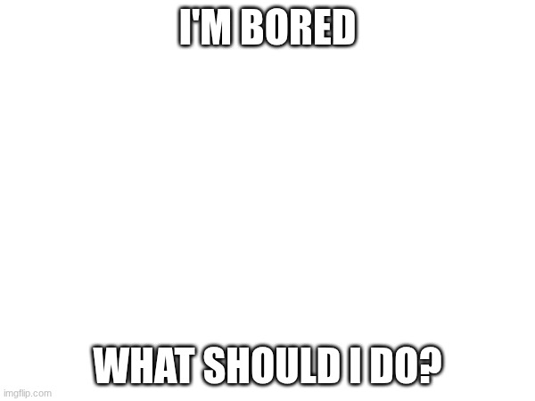 Untitled | I'M BORED; WHAT SHOULD I DO? | image tagged in images | made w/ Imgflip meme maker