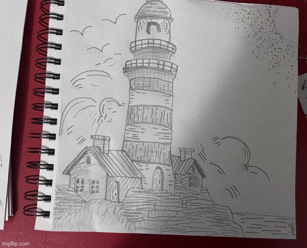 Lighthouse I drew today | made w/ Imgflip meme maker