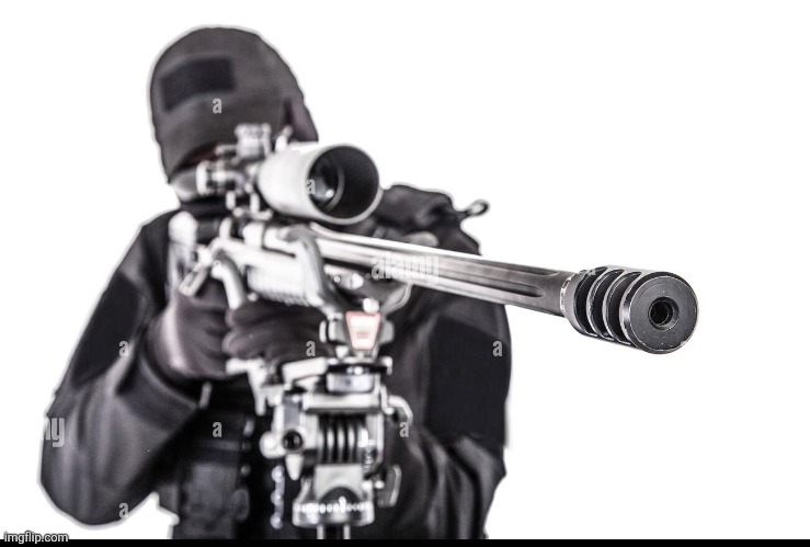 Sniper aiming rifle | image tagged in sniper aiming rifle | made w/ Imgflip meme maker