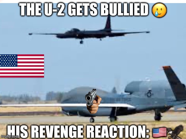 THE U-2 GETS BULLIED 🥲; HIS REVENGE REACTION: 🇺🇸🦅 | made w/ Imgflip meme maker