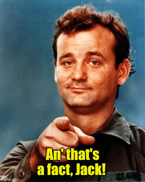 Bill Murray  | An' that's a fact, Jack! | image tagged in bill murray | made w/ Imgflip meme maker