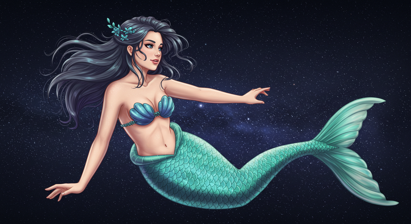 space mermaid Blank Meme Template