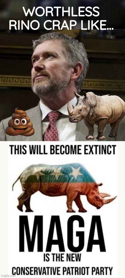 Thomas Massie is worthless RINO crap | WORTHLESS RINO CRAP LIKE... | image tagged in thomas massie,rino go extinct,poop | made w/ Imgflip meme maker