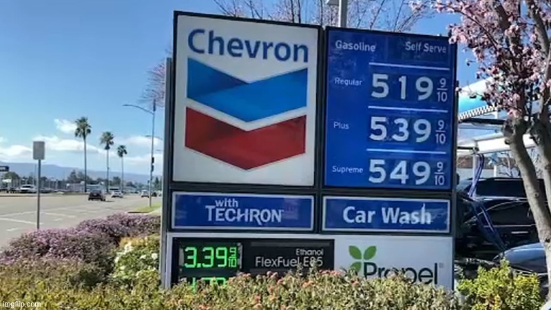 Gas Prices | image tagged in gas prices | made w/ Imgflip meme maker