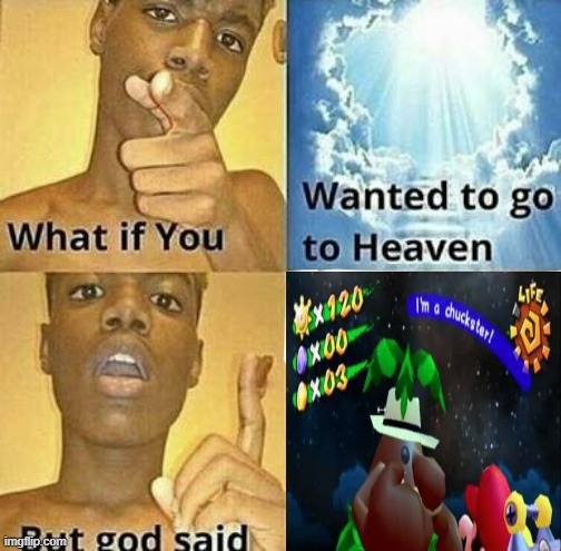 someone made this already didnt they | image tagged in what if you wanted to go to heaven,im a chuckster | made w/ Imgflip meme maker