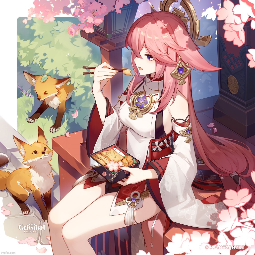 Happy Birthday Yae Miko! (27-06-2025) | image tagged in yae miko birthday art,birthday,genshin impact | made w/ Imgflip meme maker