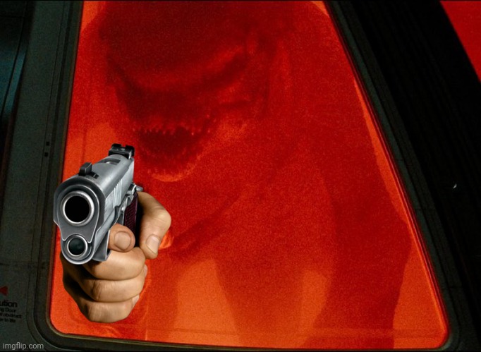 Distortu Rex Gun | image tagged in jurassic world rebirth trapped with mutant dinosaur,gun,distortus rex,d rex | made w/ Imgflip meme maker
