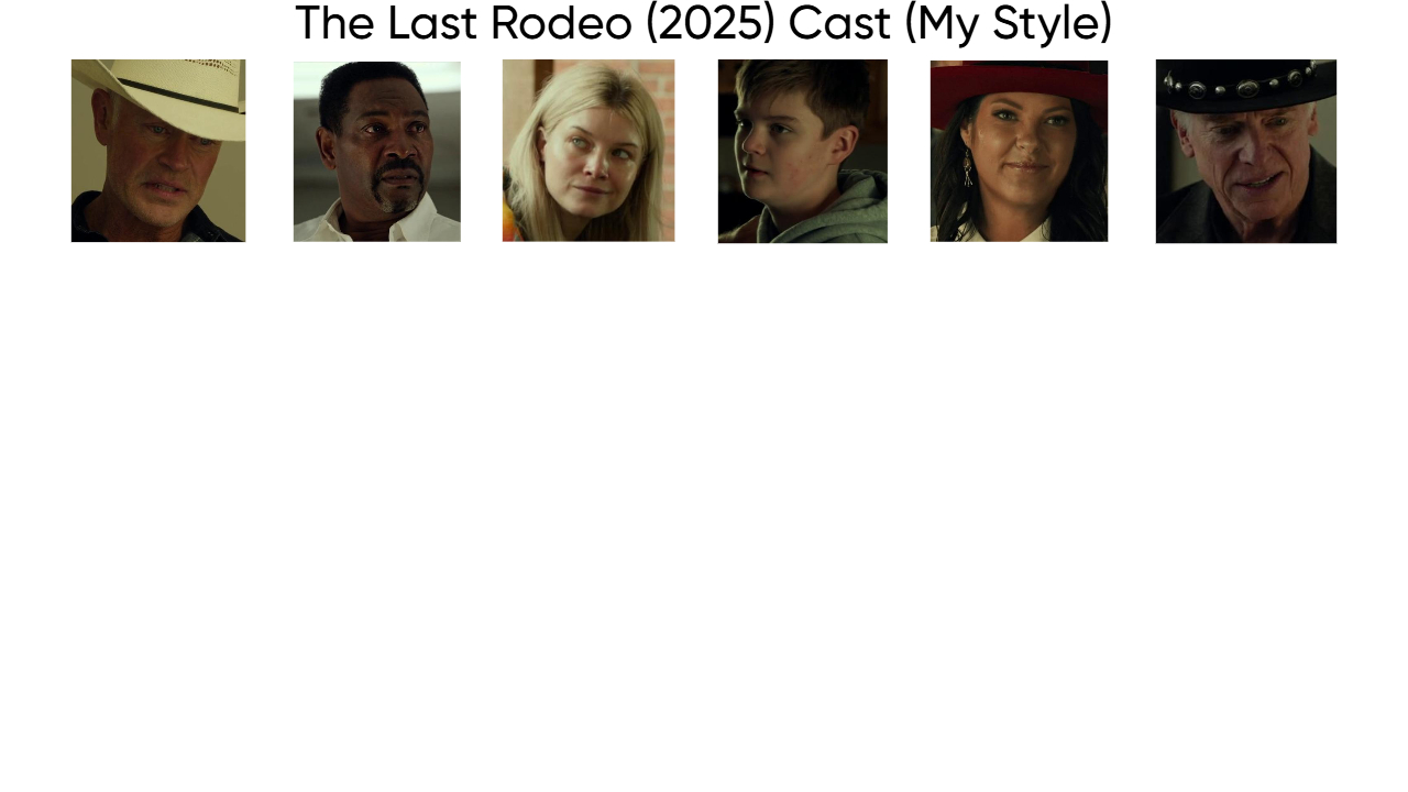 The Last Rodeo (2025) Cast (My Style) Blank Meme Template