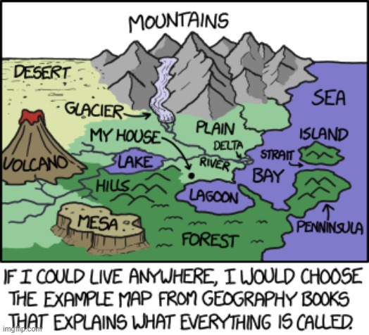 "The place [Randall would] least like to live is the farm in the background of those diagrams showing how tornadoes form." | image tagged in live,map,geography,books,diagram,tornadoes | made w/ Imgflip meme maker