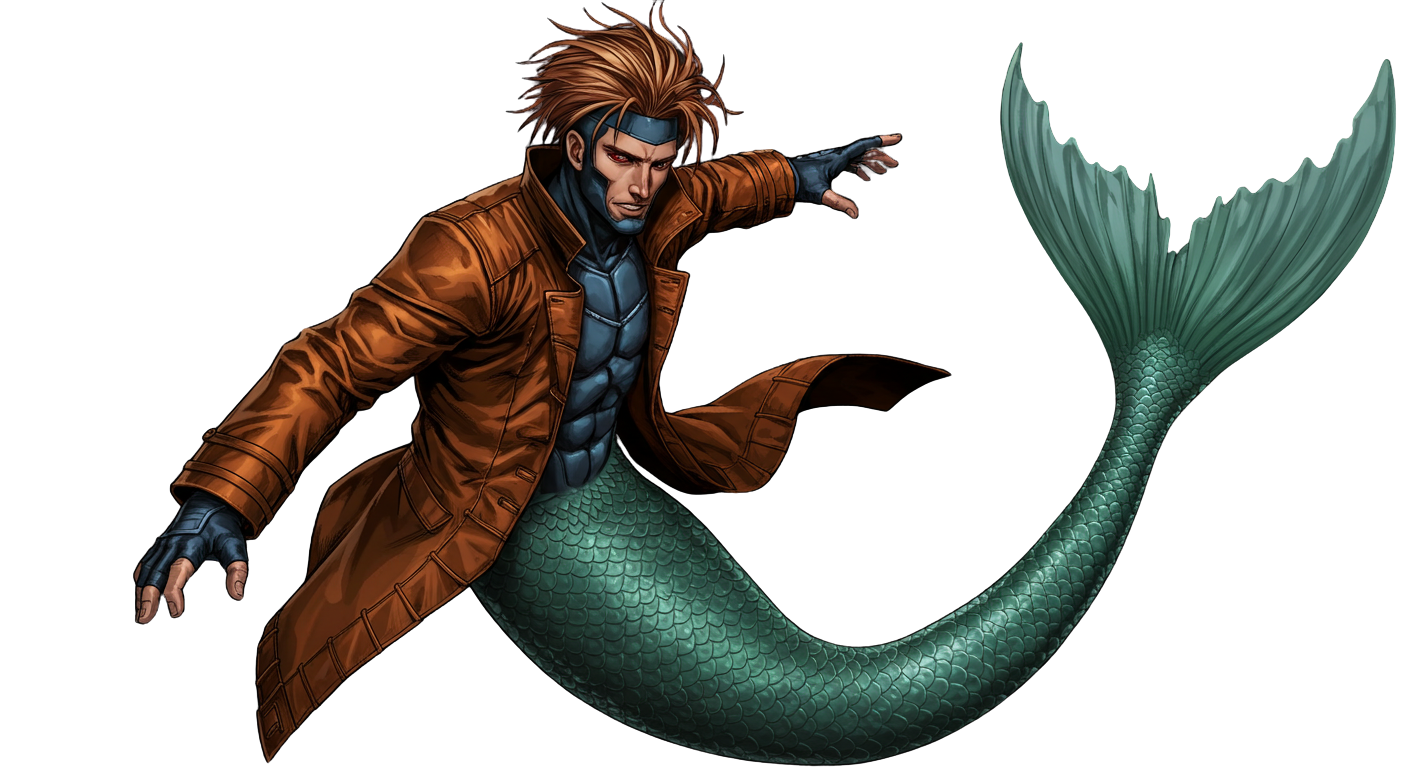gambit merman Blank Meme Template