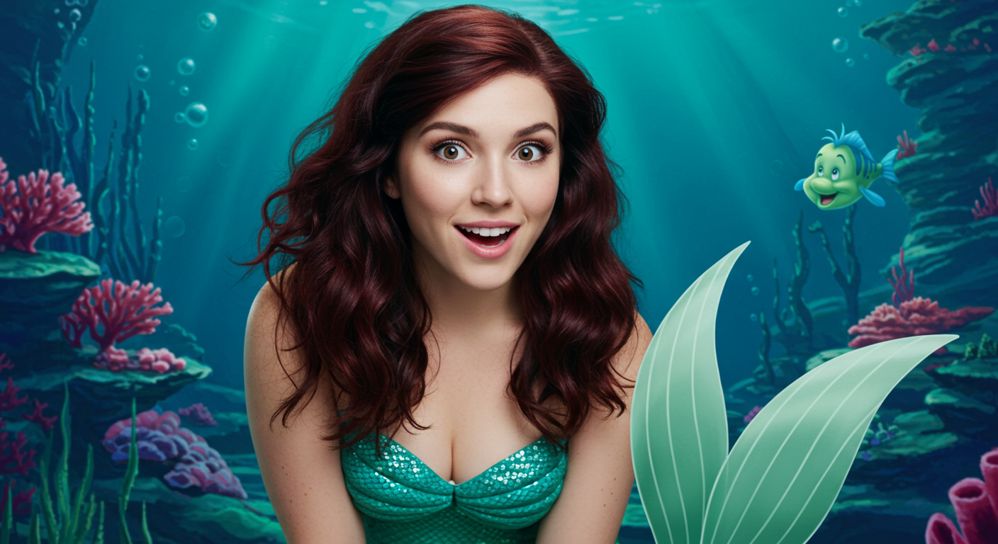 live action ariel Blank Meme Template