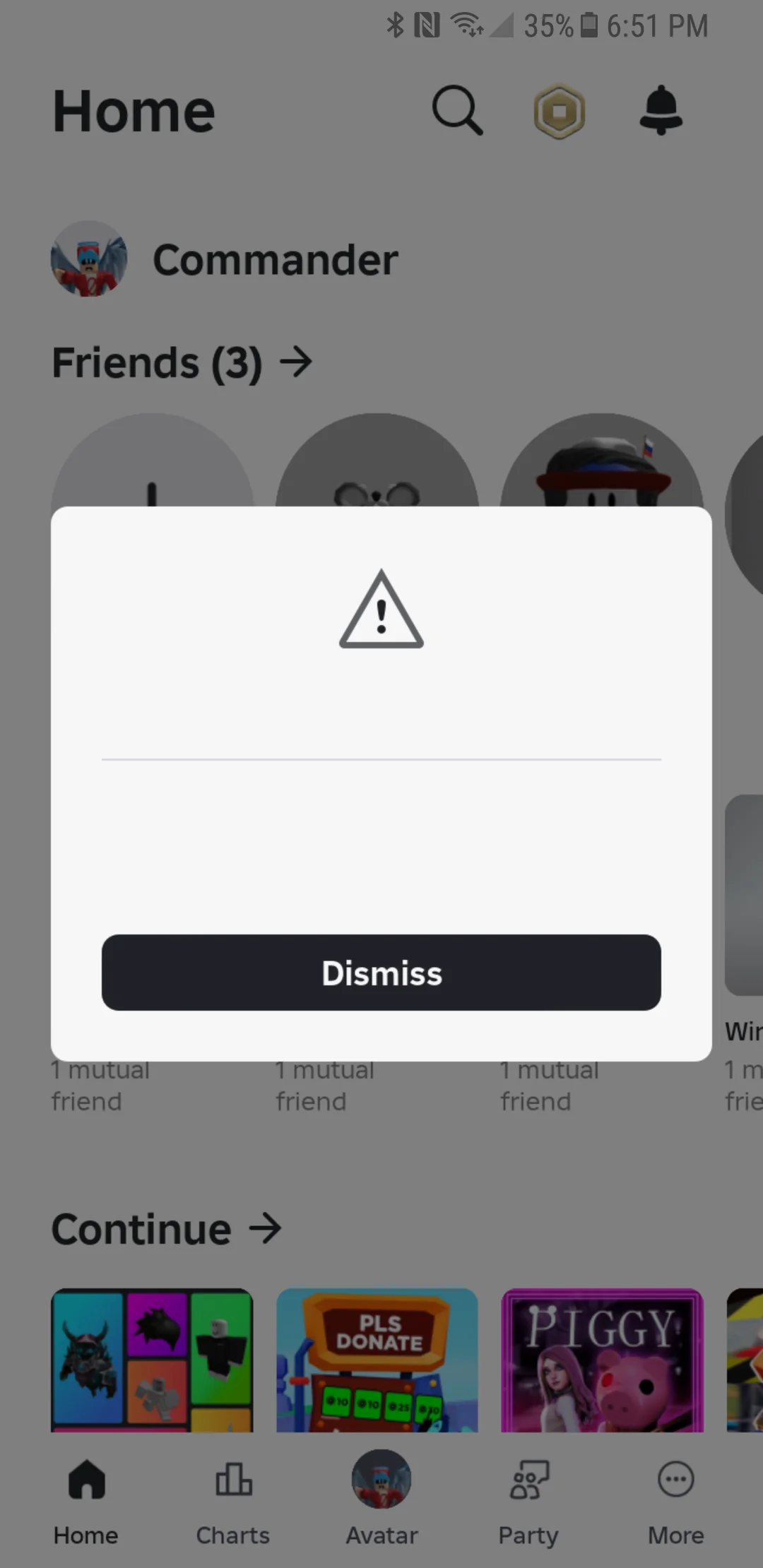 roblox warning popup Blank Meme Template