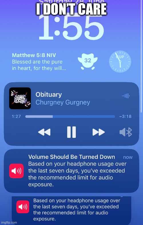I’m using speakers anyway | I DON’T CARE | made w/ Imgflip meme maker
