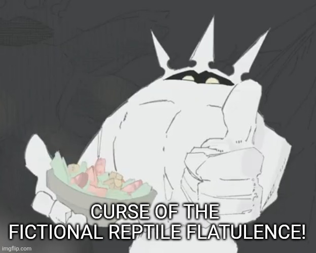 Fruit salad? | CURSE OF THE  FICTIONAL REPTILE FLATULENCE! | image tagged in fruit salad | made w/ Imgflip meme maker