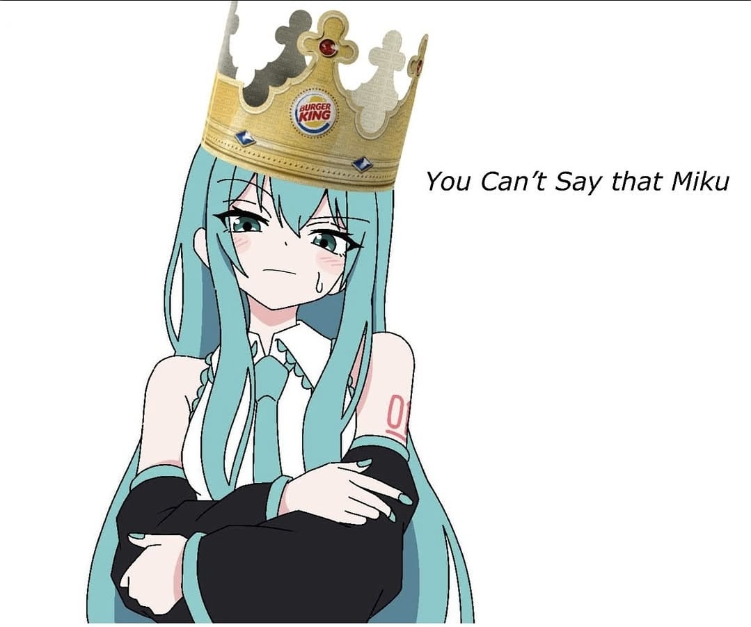 High Quality You cant say that miku Blank Meme Template