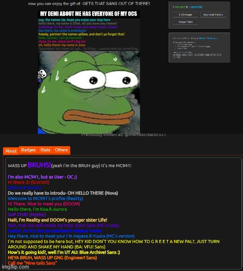 *laughs in 15 Characters* | image tagged in bruh,ocs,understream | made w/ Imgflip meme maker