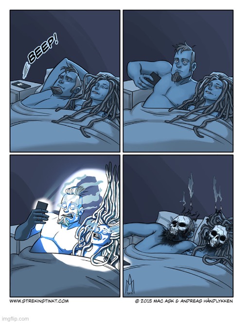 Yikes! | image tagged in comics,strekinstinkt,phone call | made w/ Imgflip meme maker