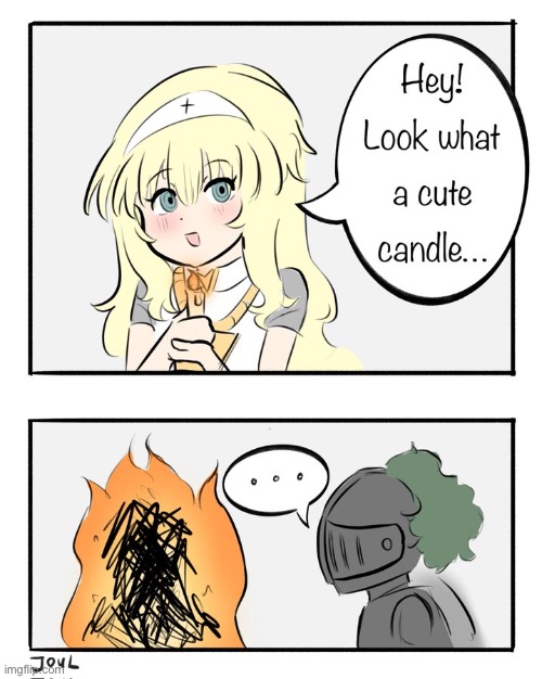image tagged in jeanne,fire,black souls,gaming,memes,joul | made w/ Imgflip meme maker