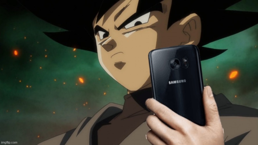 my honest reaction to "understream" rewrite is talking about (its full of corny shit) | image tagged in goku black phone | made w/ Imgflip meme maker