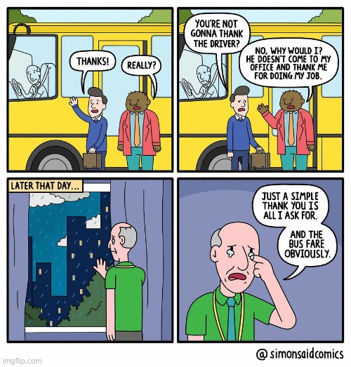Just throw your hand up… | image tagged in comics,simonsaidcomics,bus driver | made w/ Imgflip meme maker
