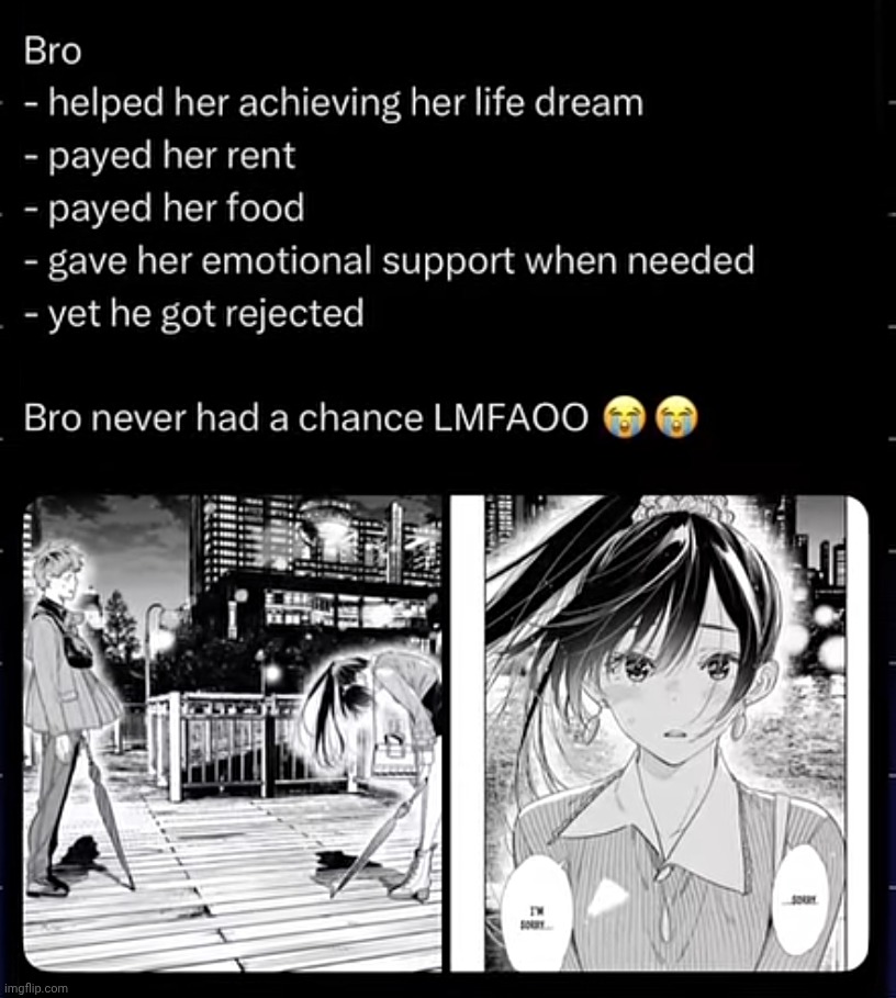 Rent-a-girlfriend ended like this :heartbreak: | made w/ Imgflip meme maker