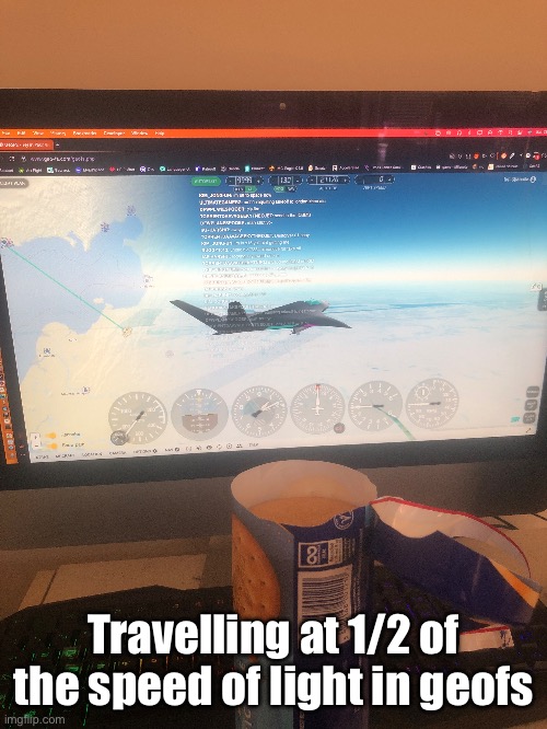 Travelling at 1/2 of the speed of light in geofs | made w/ Imgflip meme maker