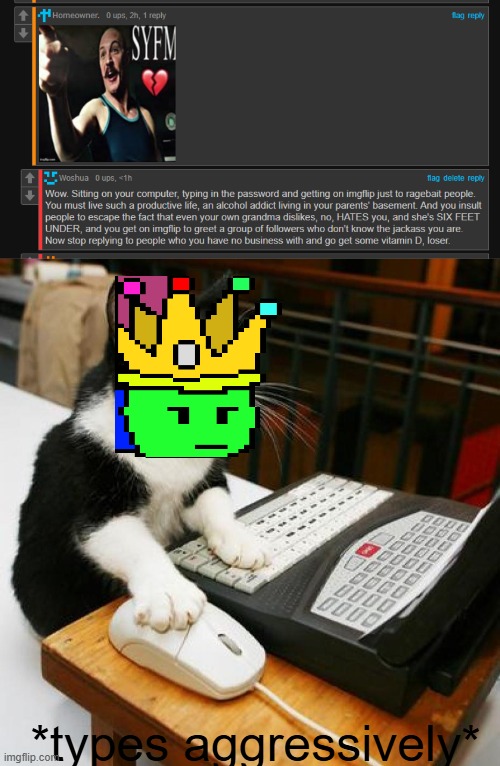 just make the keyboard and mouse black with lgb lights and then we are finished | *types aggressively* | image tagged in btw im missing the s key,in its place is the right bracket key | made w/ Imgflip meme maker