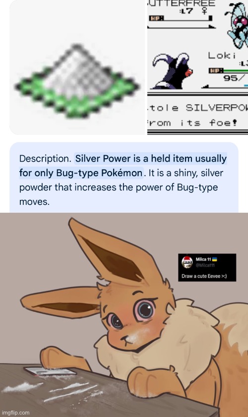 Eevee trying to get a bug type evolution (2025 colorized) | made w/ Imgflip meme maker